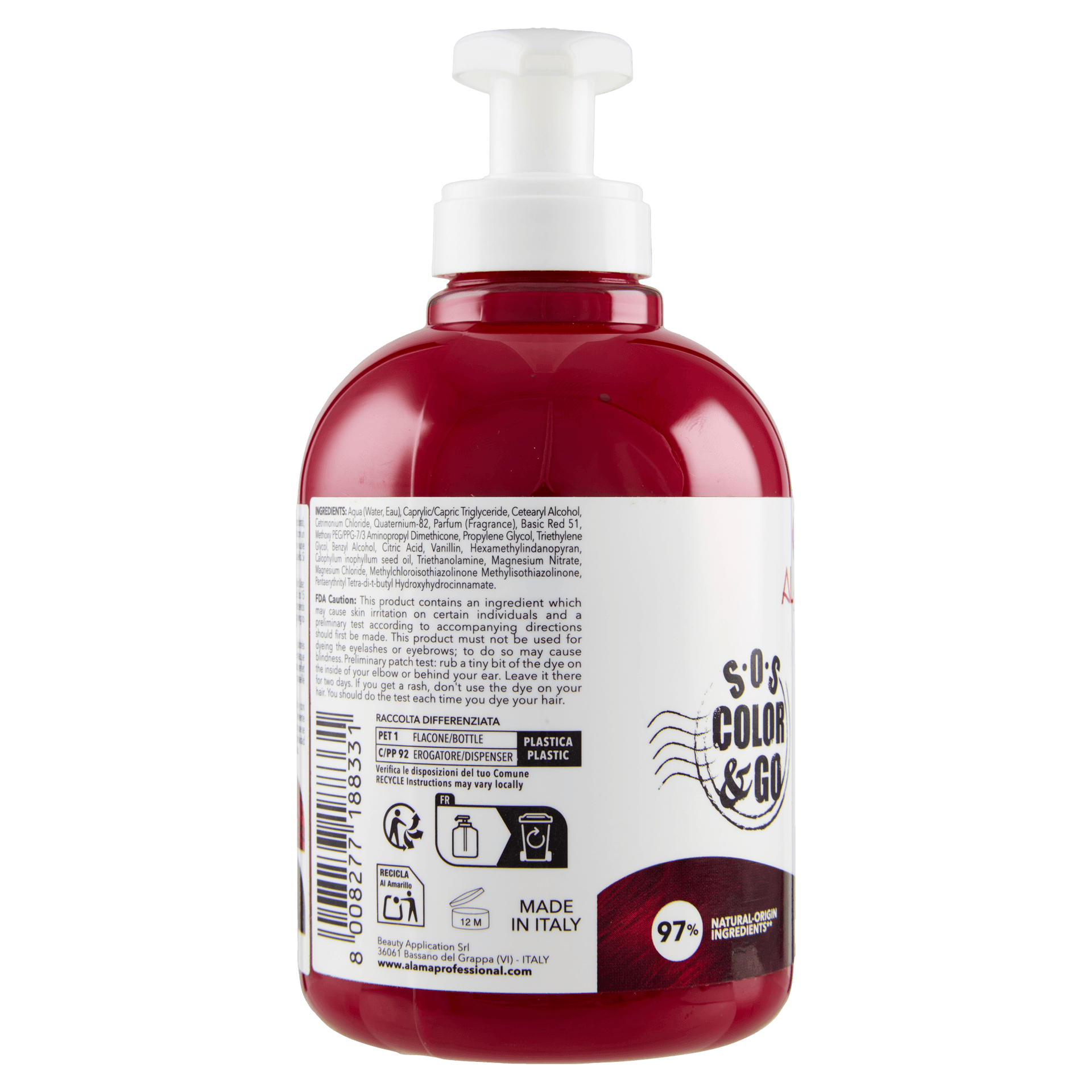 Maschera Colorante Rosso 1